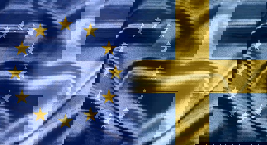 eu och sverigeflagga